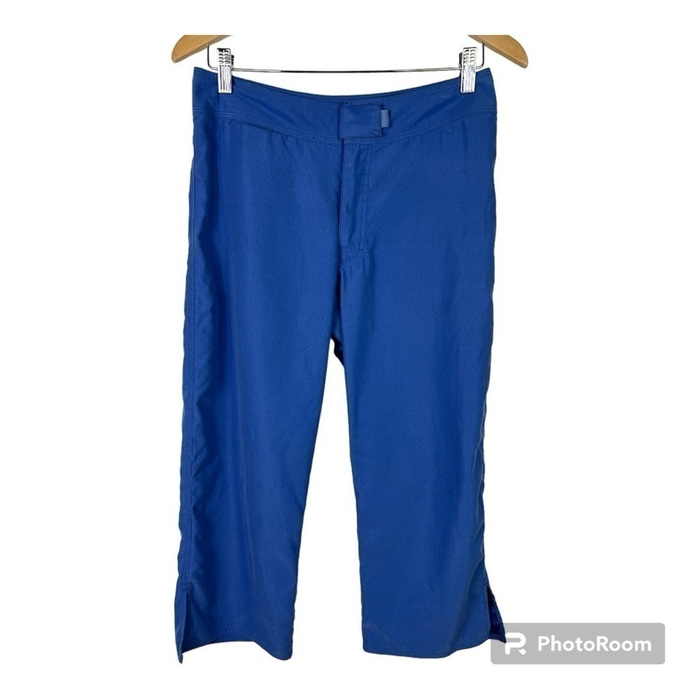 Patagonia Capri Cropped Pants Blue #5527786 Hook Loop Closure Sz 6